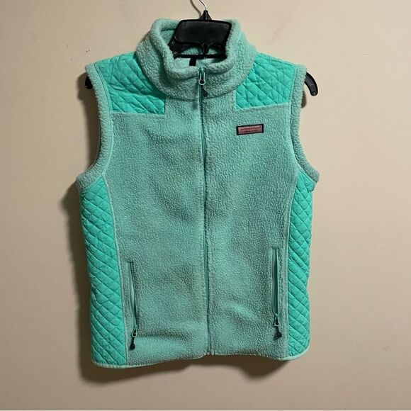 Vineyard Vines Teal Quilted Vest- Size Small - Picture 3 of 8